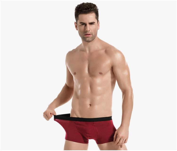 Men's Cotton Breathable Boxers Set 4 pcs