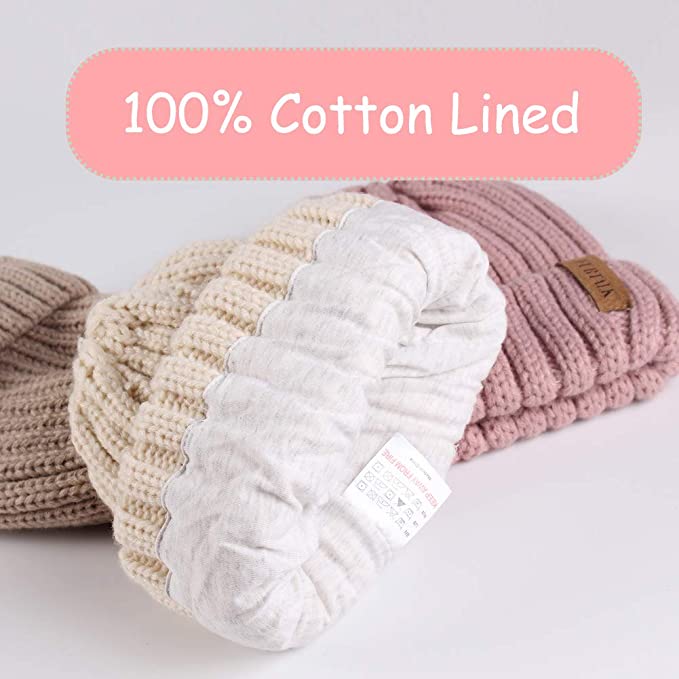 Kid's Fur Pompom Beanie