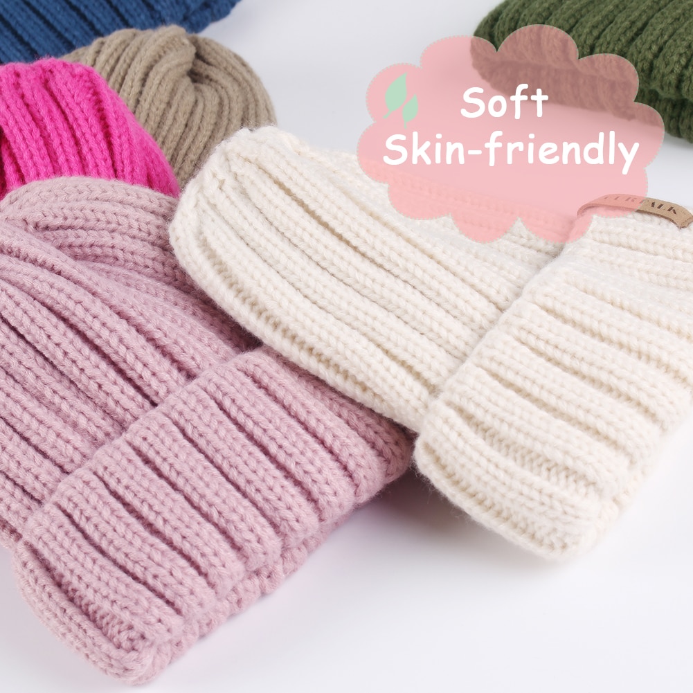 Kid's Fur Pompom Beanie