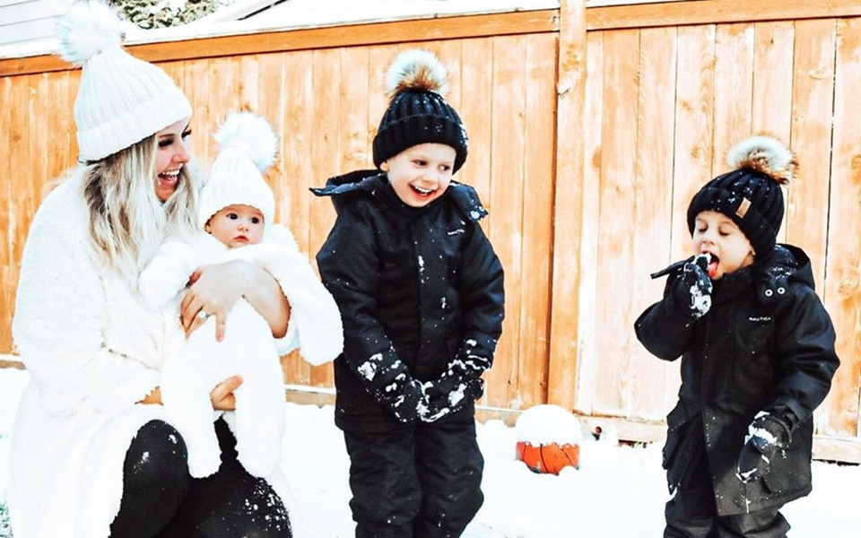 Kid's Fur Pompom Beanie