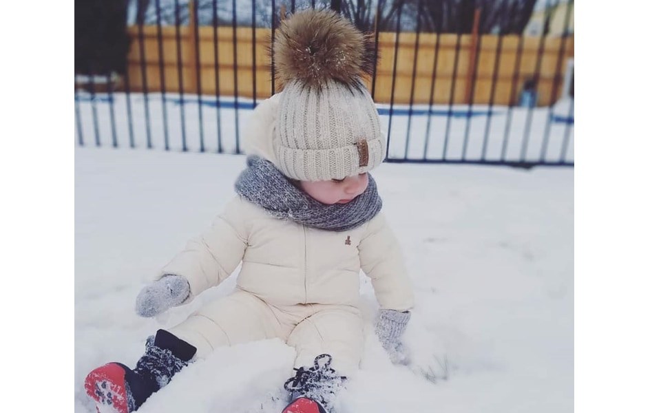 Kid's Fur Pompom Beanie