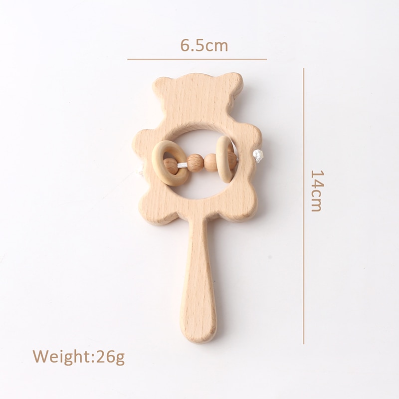 Wooden Baby Rattle and Teether Wooden Baby Rattle and Teether