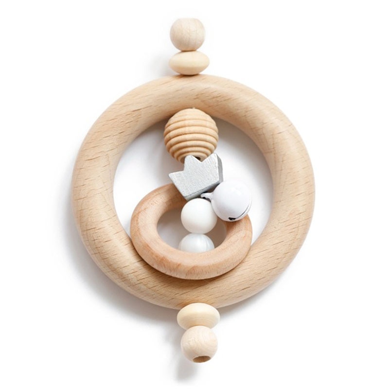 Wooden Baby Rattle and Teether Wooden Baby Rattle and Teether