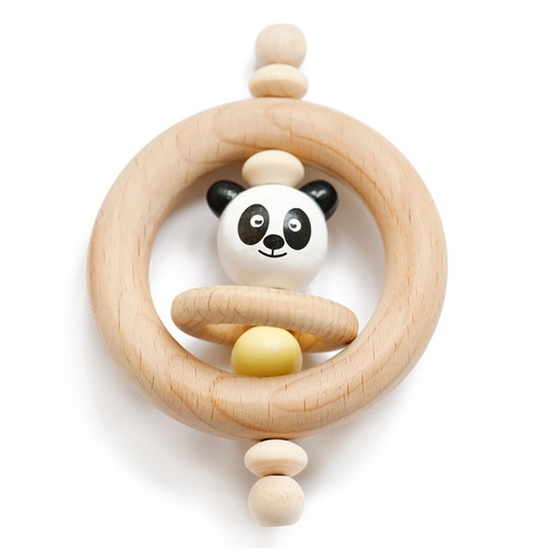 Wooden Baby Rattle and Teether Wooden Baby Rattle and Teether