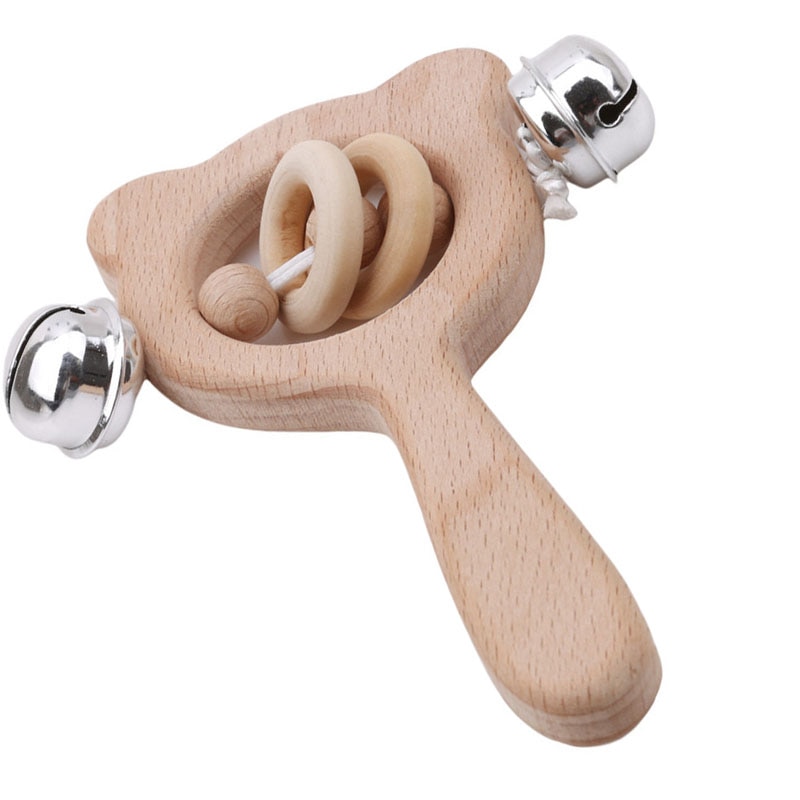 Wooden Baby Rattle and Teether Wooden Baby Rattle and Teether