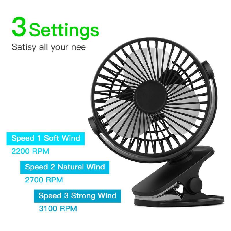 Rotatable Rechargable Desktop USB Fan