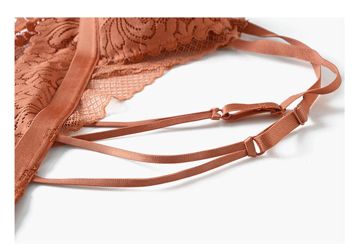 Embroidered Lace Push-up Bra and Panty Lingerie Set for Women