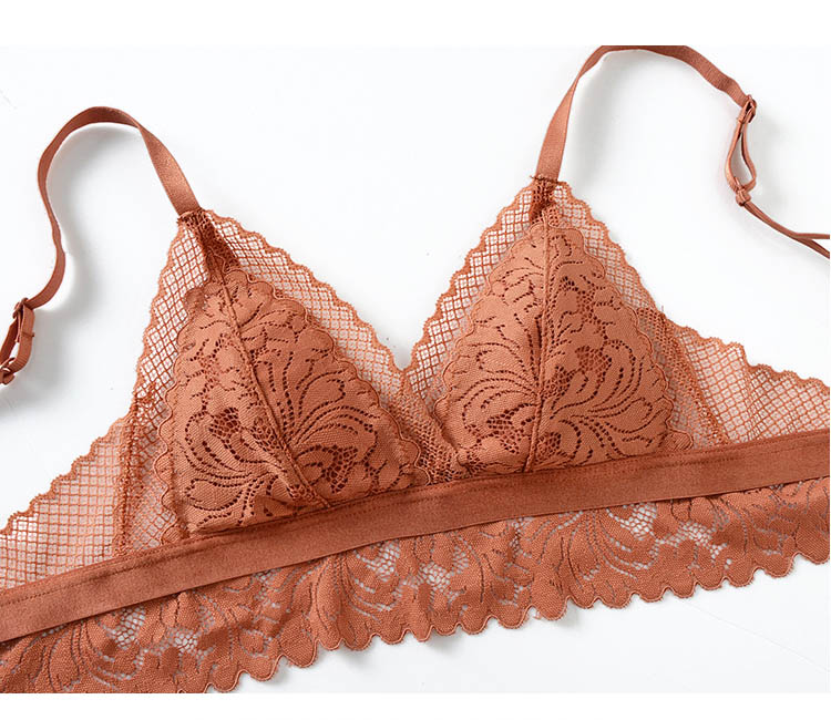 Embroidered Lace Push-up Bra and Panty Lingerie Set for Women