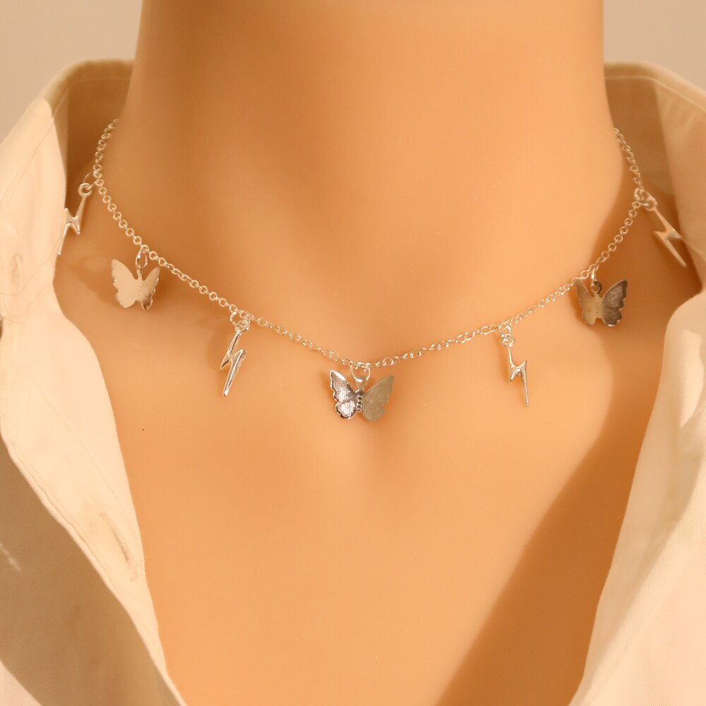 Butterfly Chain Pendant Necklace