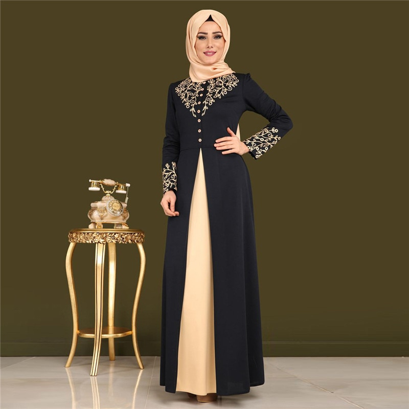 Women's Leaves Embroidered Abaya