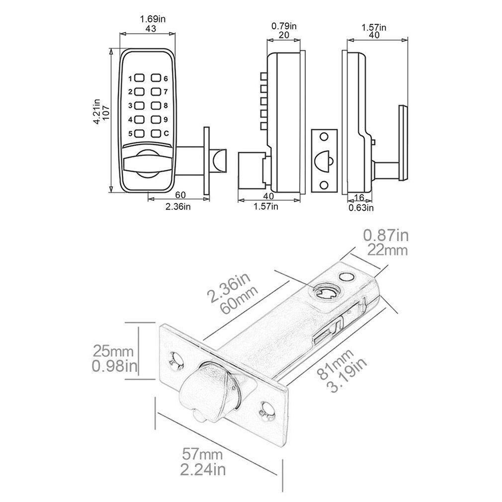 Mechanical Password Door Lock