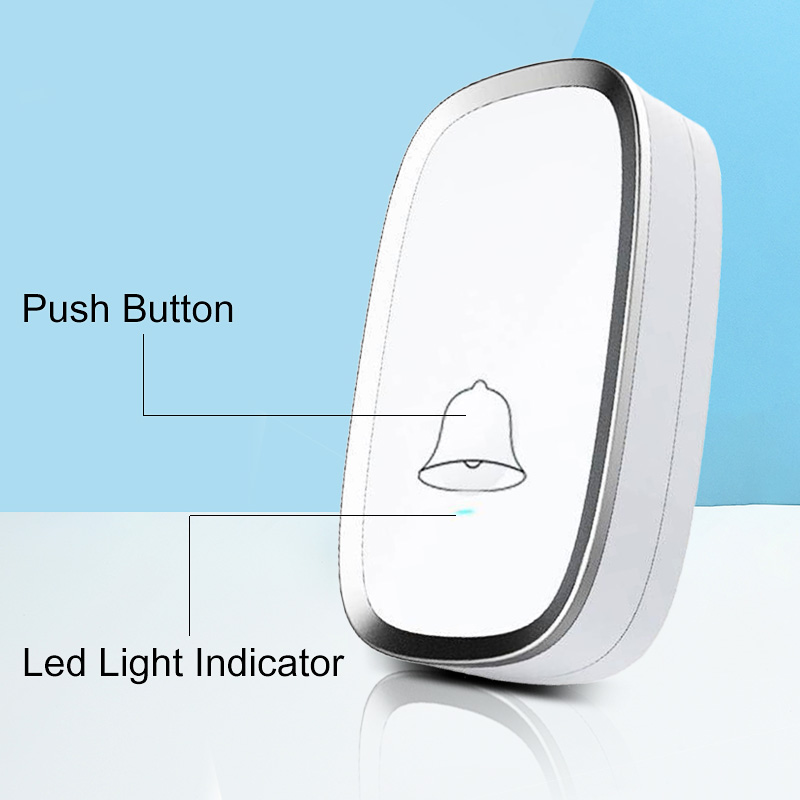 White EU/US Plug Wireless Smart Doorbell