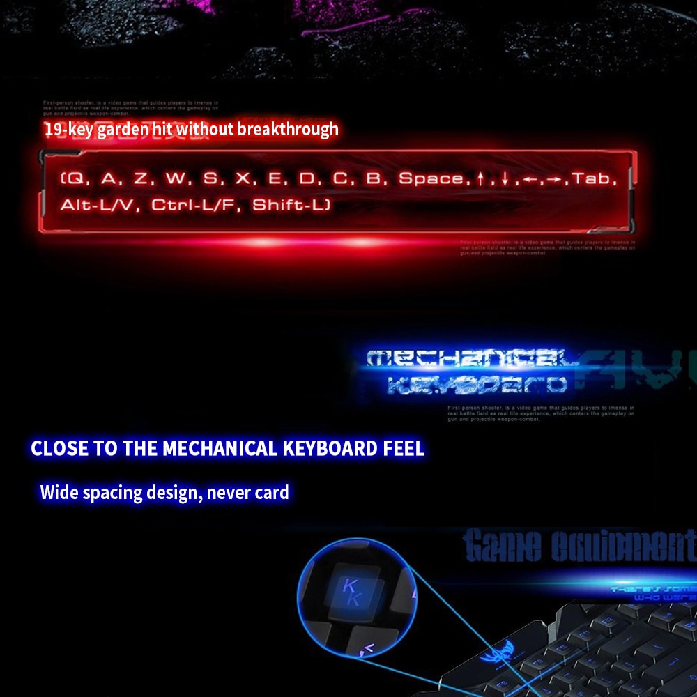 Gaming Tri-Color Keyboard Gaming Tri-Color Keyboard