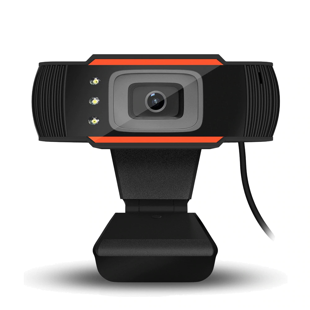 480P Resolution Web Camera with Built-In Microphone