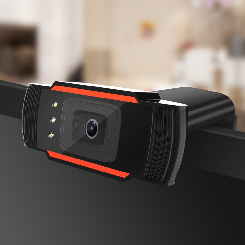 480P Resolution Web Camera with Built-In Microphone