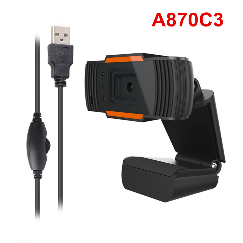 480P Resolution Web Camera with Built-In Microphone