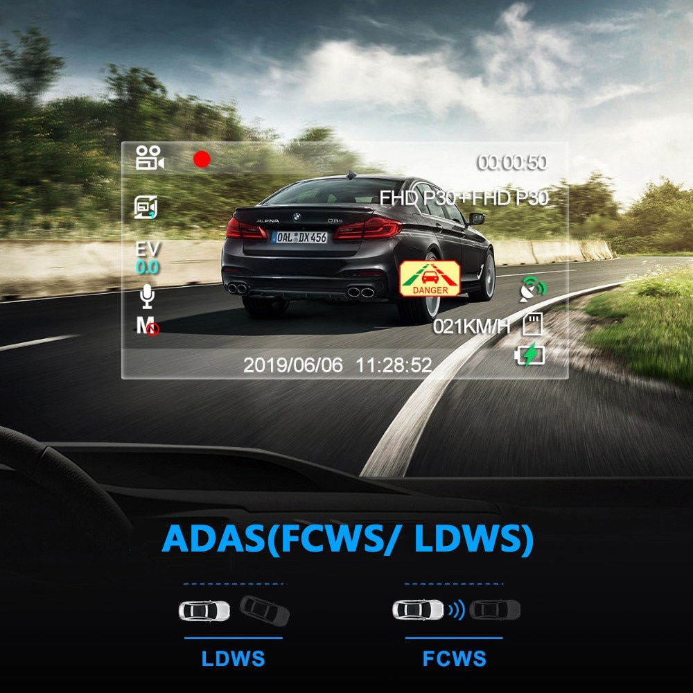 Multifunction 4K Dashcam with Rear View Camera