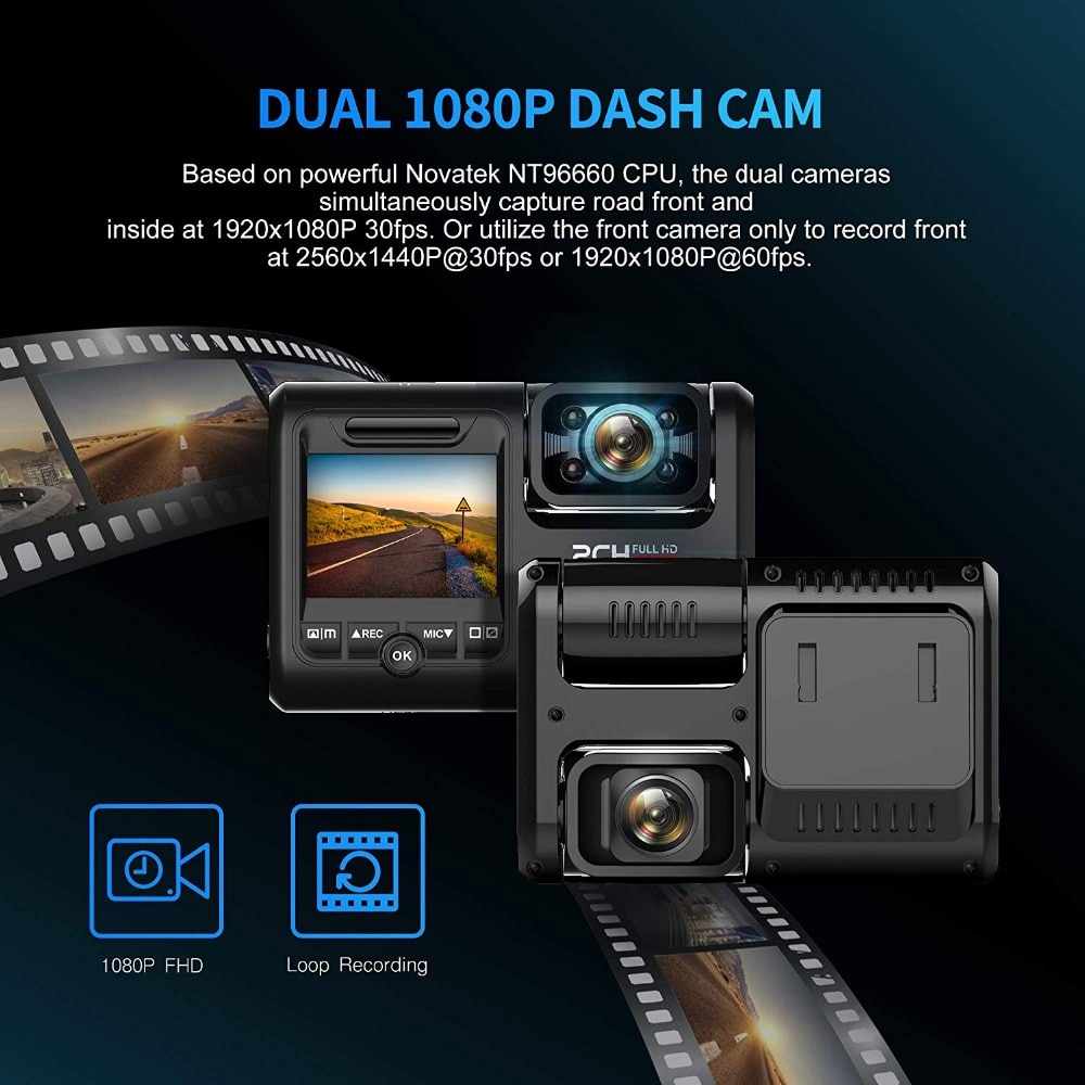 Multifunction 4K Dashcam with Rear View Camera
