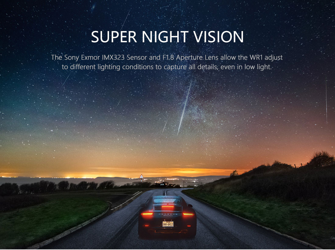 Rotating 160 FOV 1080P Dashcam with APP Control