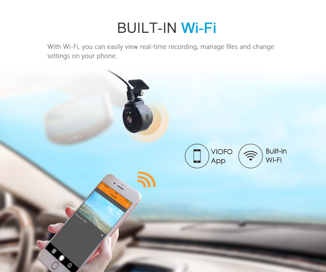 Rotating 160 FOV 1080P Dashcam with APP Control