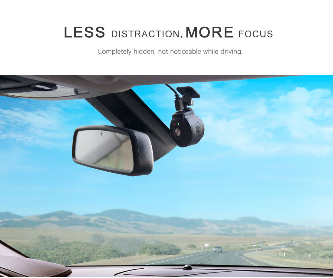 Rotating 160 FOV 1080P Dashcam with APP Control