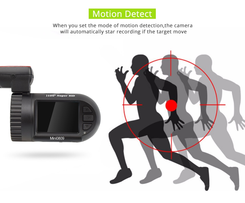 1440P Motion Detection Dashcam with GPS