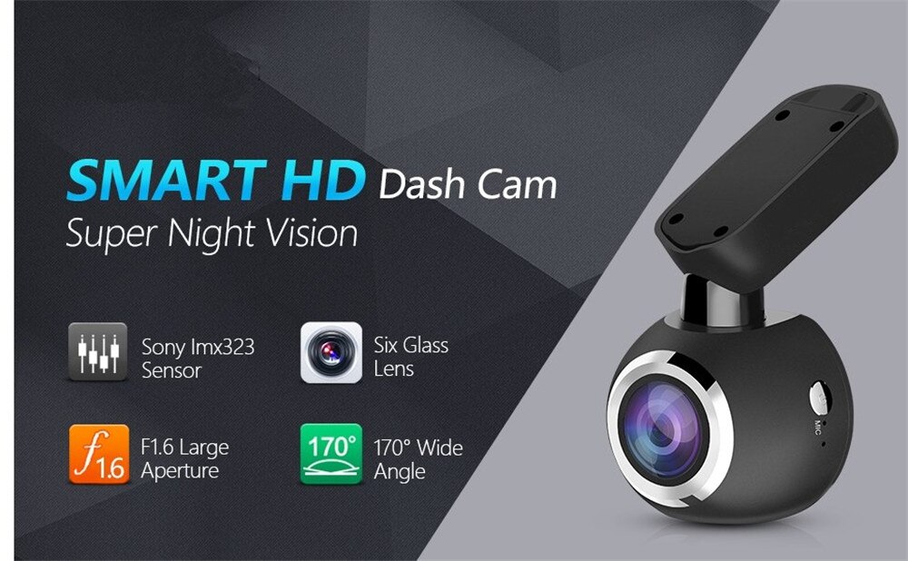 Sphere Design Full HD 1080P Mini Dashcam
