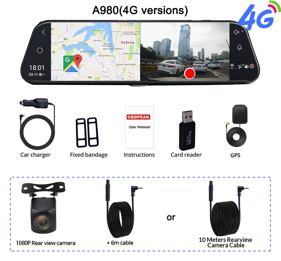 Stylish 1080p GPS Dash Camera for Cars