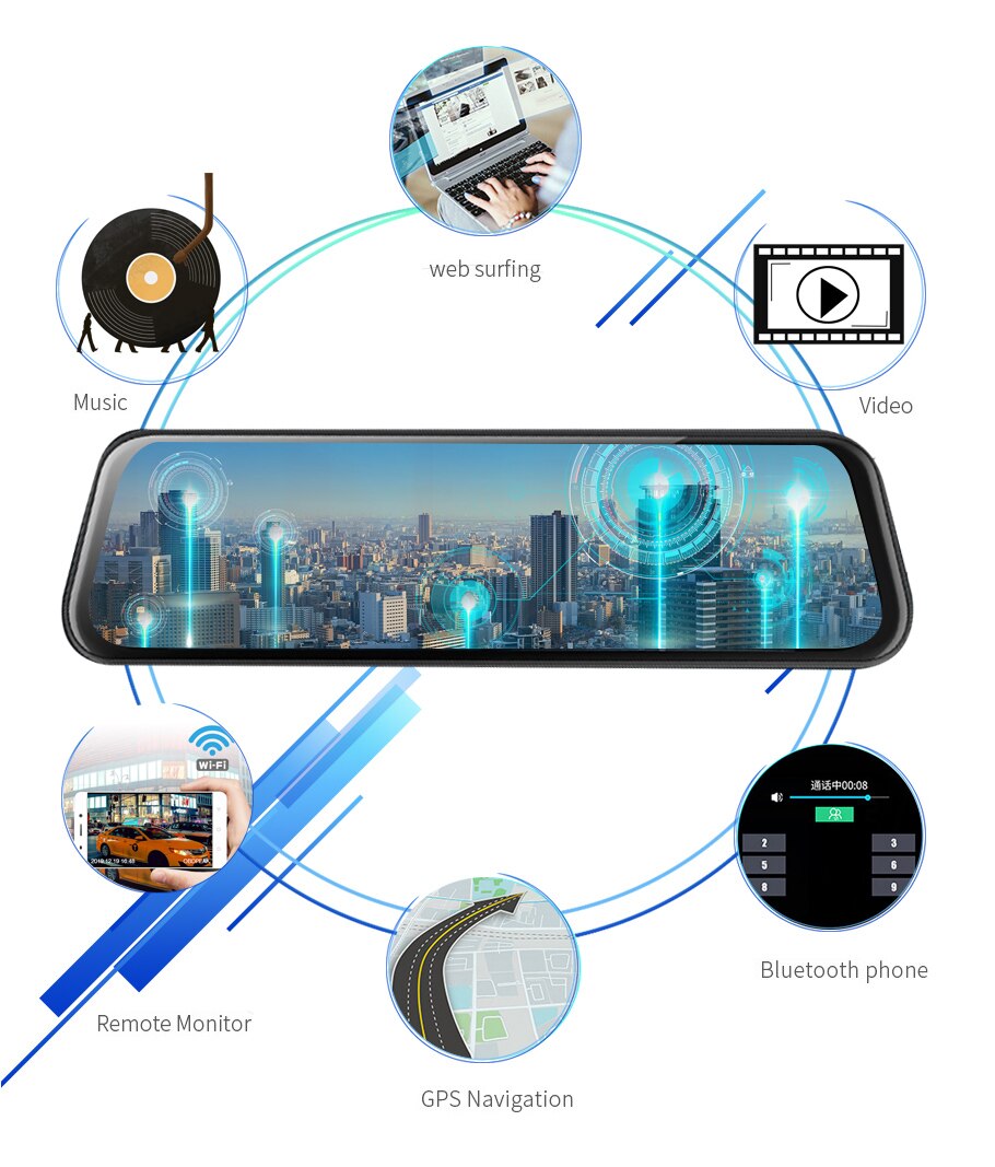 Stylish 1080p GPS Dash Camera for Cars