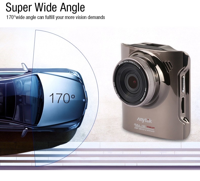 Portable Rose Gold Design Sony IMX322 Dashcam