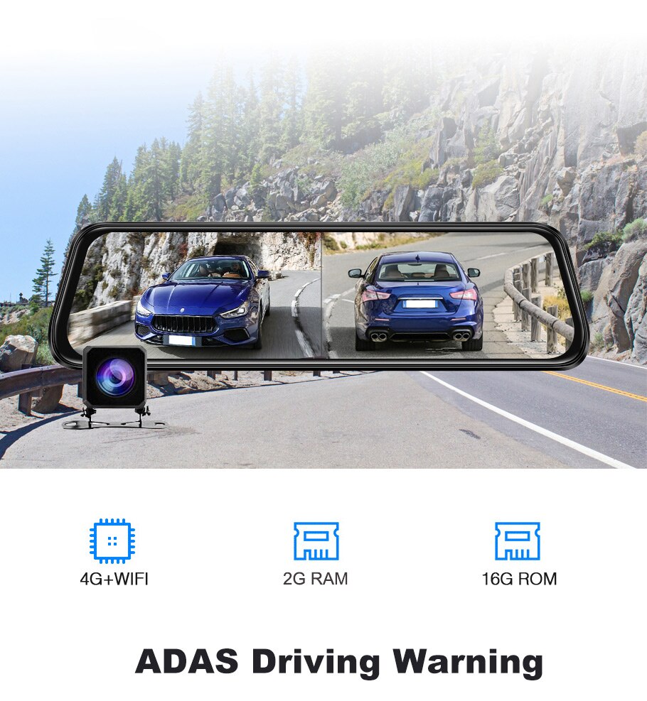 Full HD 1080P Dual Lens 4G Dash Camera for Cars