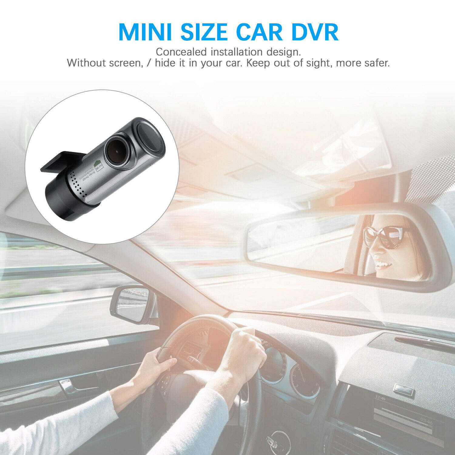 Tube Design 1080P WiFi Dashcam with G-Sensor