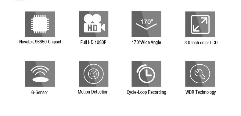 Rose Gold Design 1080P Parking Monitor Dashcam