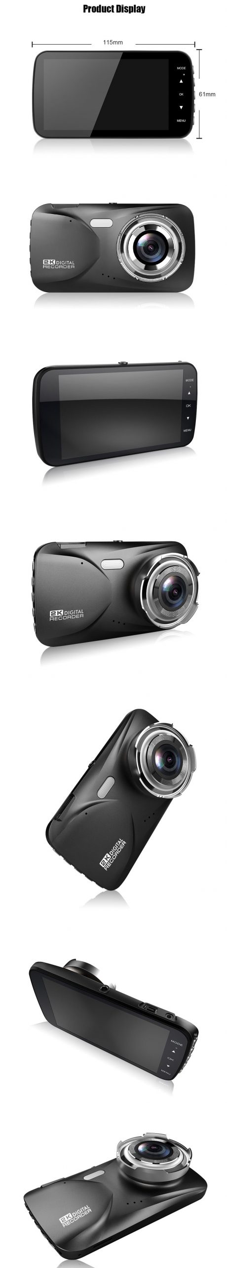 Thin Black Design 2K Full HD Dashcam