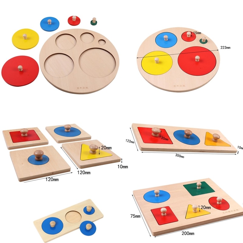 Colorful Geometric Shapes Matching Board