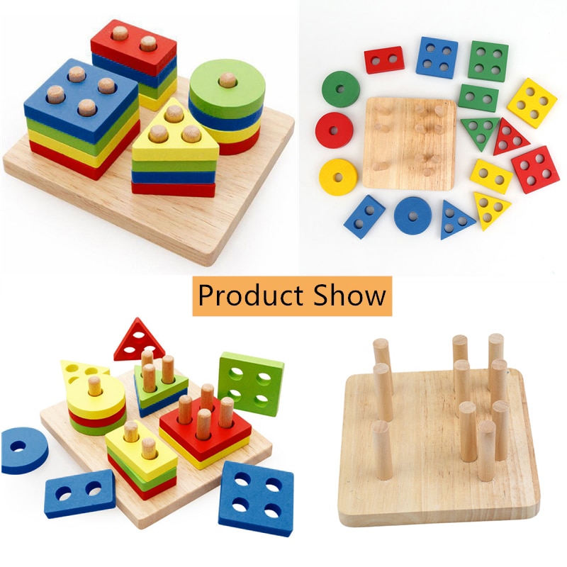 Colorful Geometric Shapes Matching Board