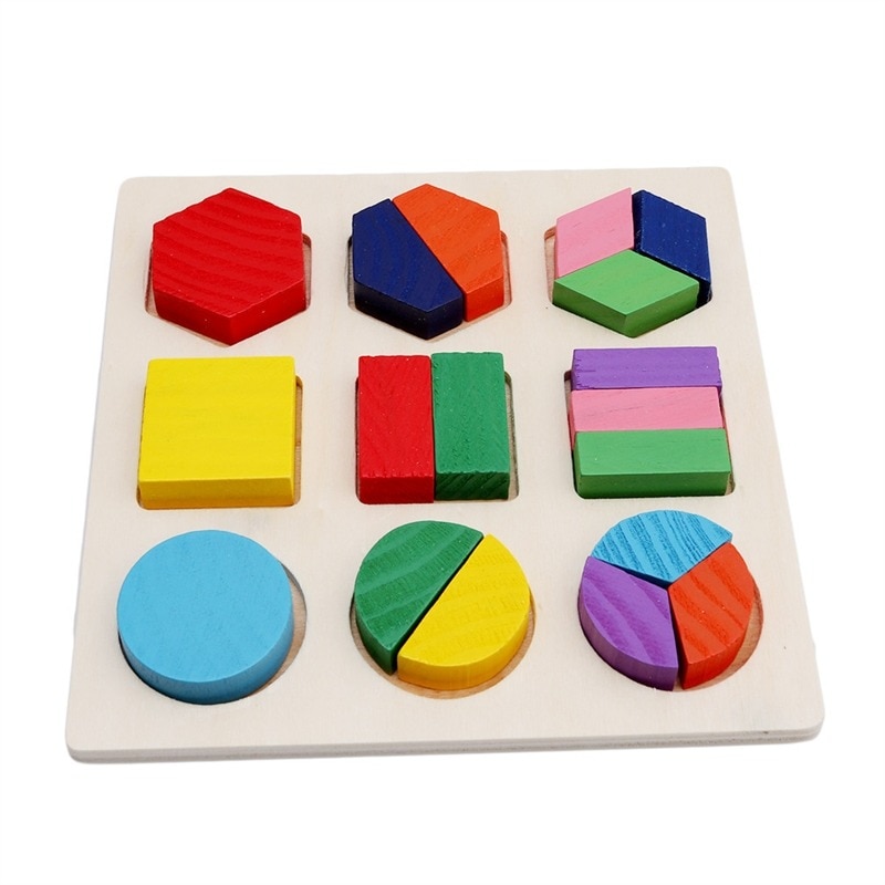 Colorful Geometric Shapes Matching Board