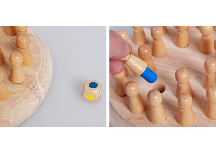 Multicolored Wooden Memory Toy for Children Multicolored Wooden Memory Toy for Children