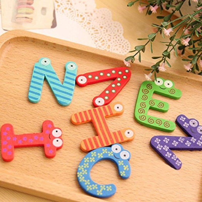 Wooden Magnetic Alphabet Letters Set