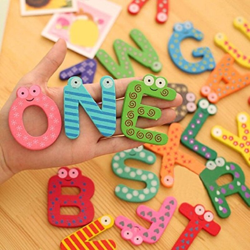 Wooden Magnetic Alphabet Letters Set