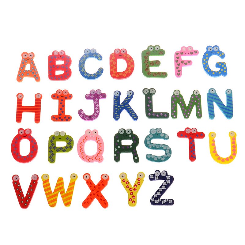 Wooden Magnetic Alphabet Letters Set
