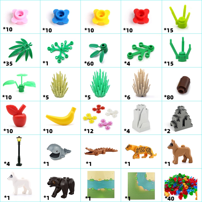 Kids Plastic Rainforest Block Board