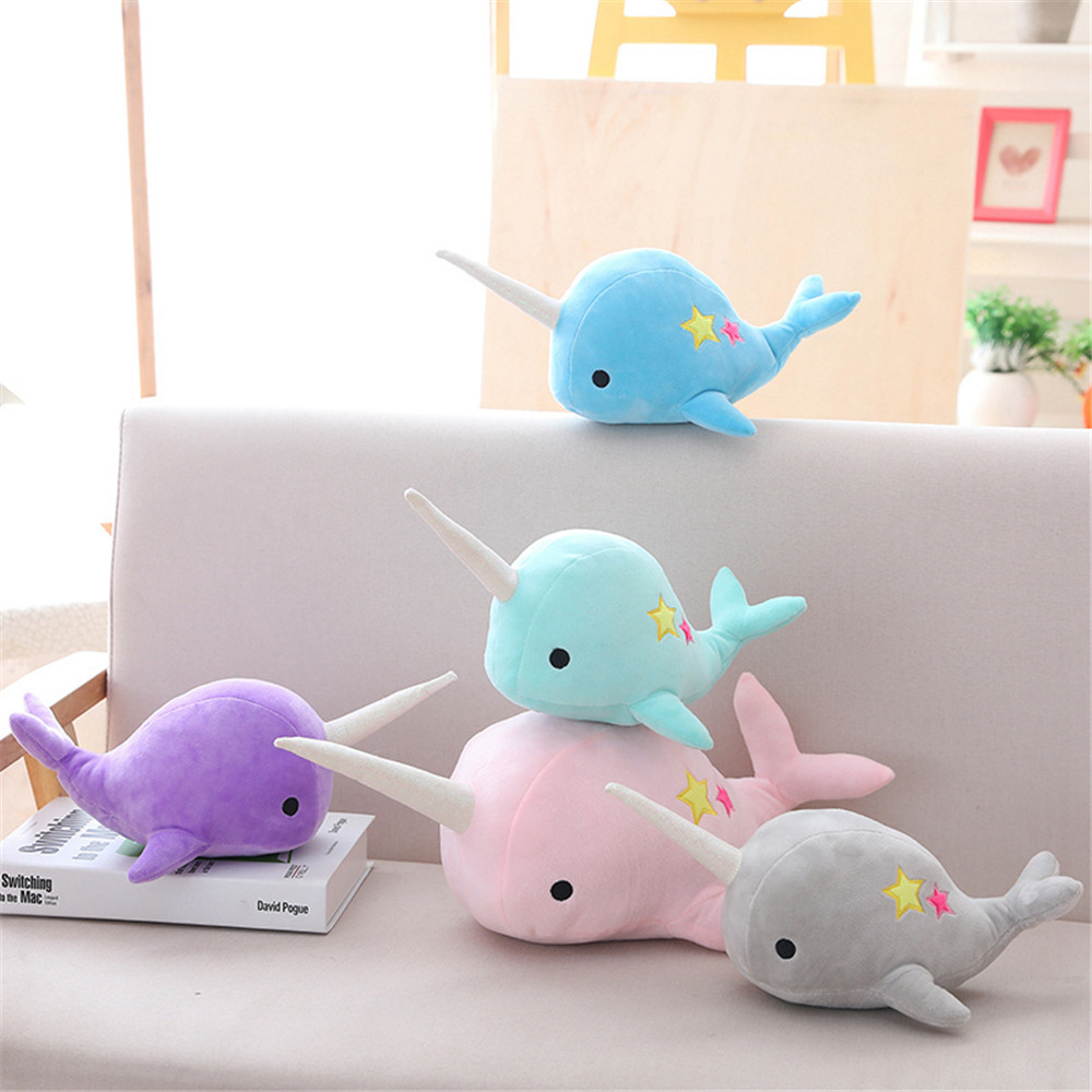 Colorful Narwhal Soft Plus Toys for Kids