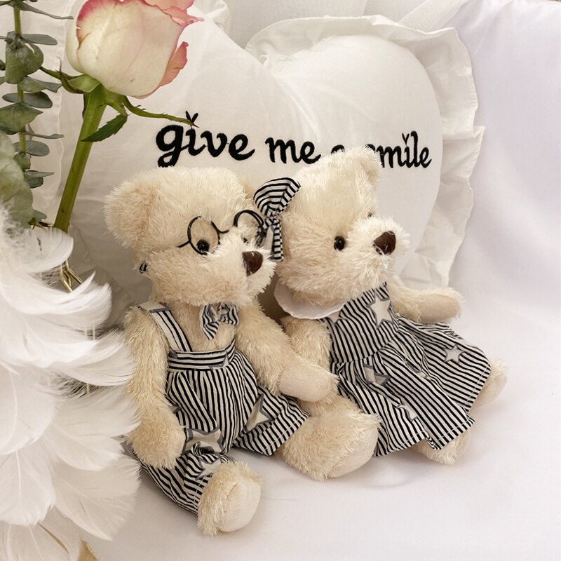 Plush Teddy Bear's Couple in Glasses