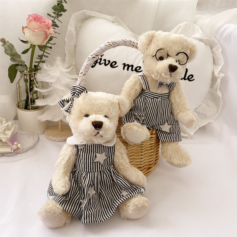 Plush Teddy Bear's Couple in Glasses