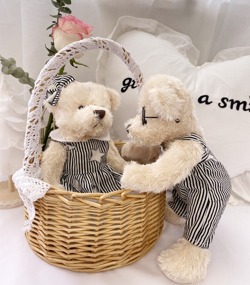 Plush Teddy Bear's Couple in Glasses