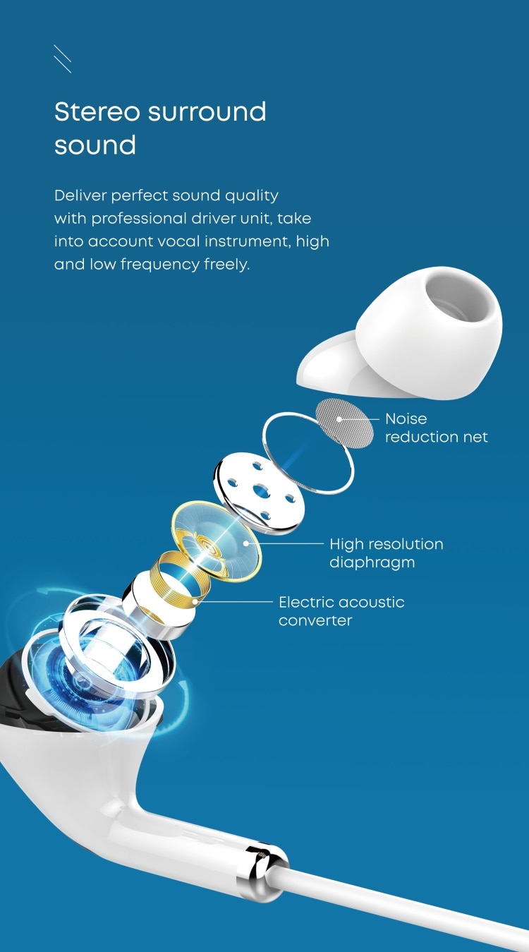 Colorful Flexible Hi Fi In Ear Earphones with Microphone