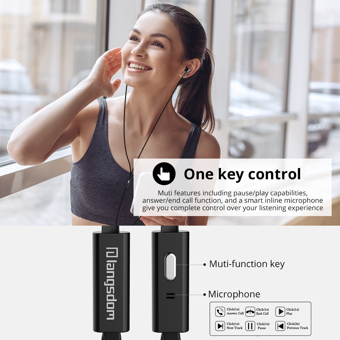 Colorful Flexible Hi Fi In Ear Earphones with Microphone