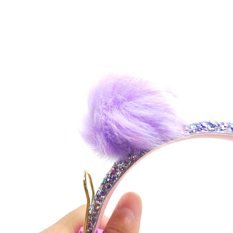 Girl's Pom Pom Headphones with Microphone