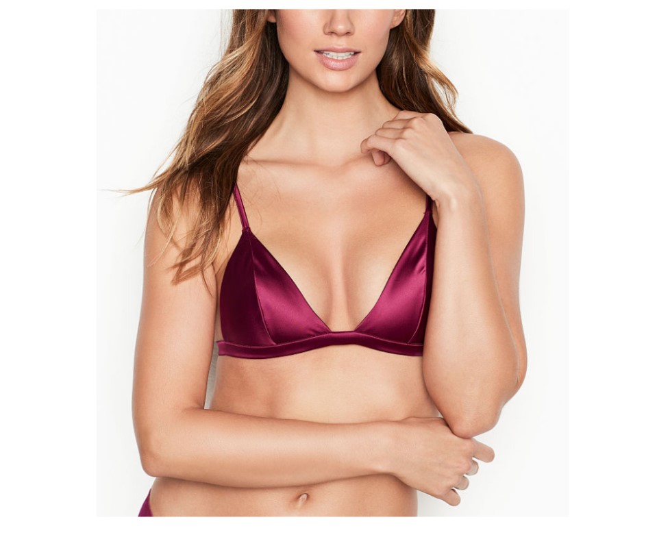 Women's Silk Triangle Bra